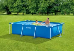 Pooler^Intex Svømmebassin Rektangulær Stel 260x160x65 cm - Svømmebassinsæt