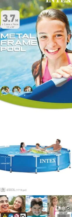 Pooler^Intex Swimming Pool - Metalramme - 366 x 76 cm - WAYS Vedligeholdelsespakke