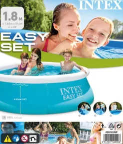 Best Intex Swimming Pool - Nemt Sæt - 183 cm - Inklusiv WAYS Vedligeholdelsespakke Pooler