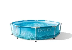 Sale Intex swimmingpool - Metalramme - Strandside - 305 x 76 cm - Inklusiv WAYS vedligeholdelsespakke, filterpumpe og jordklud Pooler