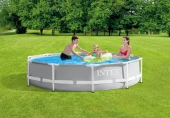 Clearance Intex swimmingpool - Prismeramme - 305 x 76 cm - Inklusiv solsejl Pooler