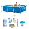 Pooler^Intex swimmingpool - Rammebassin - 220 x 150 x 60 cm - Inklusiv WAYS vedligeholdelsespakke
