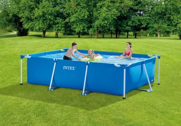 Hot Intex swimmingpool - Rammebassin - 300 x 200 x 75 cm - Inklusiv solsejl Pooler