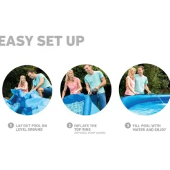Pooler^INTEX swimmingpool Easy Set med filtersystem 457x84 cm