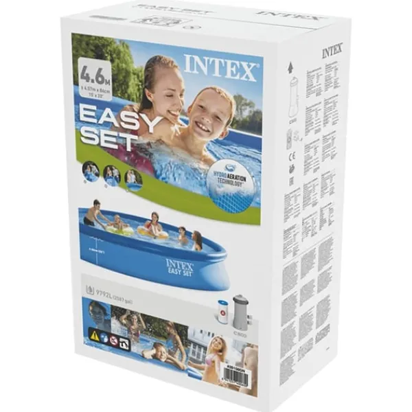 Pooler^INTEX swimmingpool Easy Set med filtersystem 457x84 cm