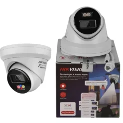 Sikkerhedsmonitorer & Videokameraer^IP Kamera, 8MP Høj Opløsning, Smart Hybrid Lys,2.8mm, Blå Rød lys Advarsel