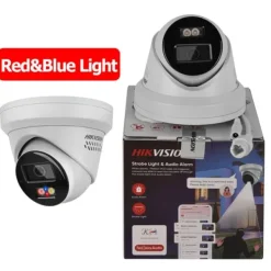 Sikkerhedsmonitorer & Videokameraer^IP Kamera, 8MP Høj Opløsning, Smart Hybrid Lys,2.8mm, Blå Rød lys Advarsel