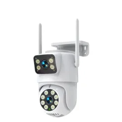 Sikkerhedsmonitorer & Videokameraer^IP Kamera, 8MP Opløsning, To-Vejs Lyd,EU stik, 1 stk kamera