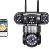 Sale IP Kamera, Quad-Linse, Smart Sporing,1Pcs Wifi Kamera, EU Stik Sikkerhedsmonitorer & Videokameraer