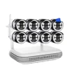 Sikkerhedsmonitorer & Videokameraer^IP Kamera System, 5MP Opløsning, To-Vejs Lyd,8CH og 8stk 3MP Kamera, EU Stik, Ingen