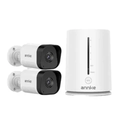 Sikkerhedsmonitorer & Videokameraer^IP-kamera, 5MP opløsning, Wi-Fi-forbindelse,Med 2stk Cam