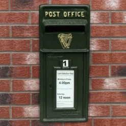 New Irsk Postkasse - Grøn | Postkasse med Lås Bryllupspynt Dekorationer til Barnedåb Dekorationer til Haven Dekorationer til Haven Begivenheder Britisk Postkasser & Brevindkast