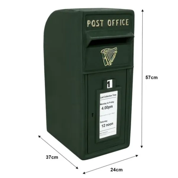 New Irsk Postkasse - Grøn | Postkasse med Lås Bryllupspynt Dekorationer til Barnedåb Dekorationer til Haven Dekorationer til Haven Begivenheder Britisk Postkasser & Brevindkast