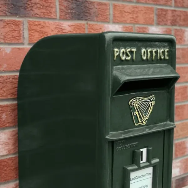 New Irsk Postkasse - Grøn | Postkasse med Lås Bryllupspynt Dekorationer til Barnedåb Dekorationer til Haven Dekorationer til Haven Begivenheder Britisk Postkasser & Brevindkast