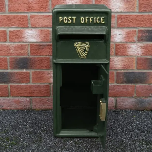 New Irsk Postkasse - Grøn | Postkasse med Lås Bryllupspynt Dekorationer til Barnedåb Dekorationer til Haven Dekorationer til Haven Begivenheder Britisk Postkasser & Brevindkast