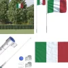 Flag & Vindposer^Italien flag og flagstang 5,55 m aluminium - Italien Flag - Italien-flag - Home & Living