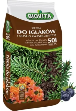 Outlet Jord til nåletræer og acidofile planter Biovita 50l Jord & Sand