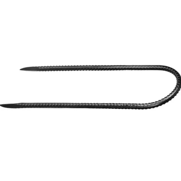 Haveduge^Jordanker - U-formede jordspyd - Galvaniseret stål - Mål 30,5 x 8,2 cm - Kraftige - Sæt med 8