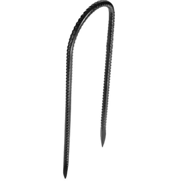 Haveduge^Jordanker - U-formede jordspyd - Galvaniseret stål - Mål 30,5 x 8,2 cm - Kraftige - Sæt med 8