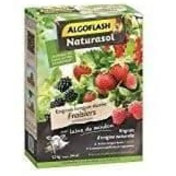 Gødningsmidler^Jordgubbsgödselmedel och bär - Algoflash Naturasol - långvarig - 1,2 kg