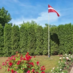 Flag & Vindposer^Jordhylster, 56x7x10 cm, Sølv