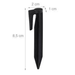 Online Jordspyd, 8.5x2x1 cm, Sort Haveduge