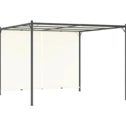 New Justerbar pergola med tilbagetrækkeligt tag - 3x3 m | Farve: Creme Buer, Spalier, Lysthuse Uden Tag