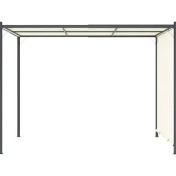 New Justerbar pergola med tilbagetrækkeligt tag - 3x3 m | Farve: Creme Buer, Spalier, Lysthuse Uden Tag