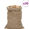 Clearance Jutesække 30 stk. - Alsidige og økologiske opbevaringssække | Størrelse: 60x105 cm | Vægt: 340 g/m2 Havekurve