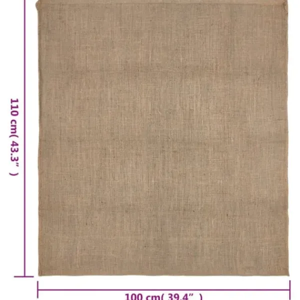 Sale Jutesække 10 stk. 100x110 cm - Økologiske opbevaringssække | Farve: Naturlig Jute | Størrelse: 100x110 cm Jord & Sand
