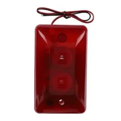 Clearance Kablet stroboskopisk sirenealarm med 12V 15W lyd og blinkende rødt lys til hjemmehotel Brandalarm