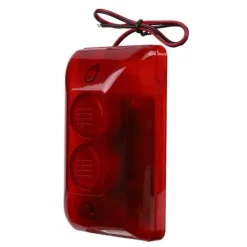 Clearance Kablet stroboskopisk sirenealarm med 12V 15W lyd og blinkende rødt lys til hjemmehotel Brandalarm