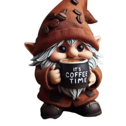 Online Kaffedværg Ornament - Charmerende Resin Figur til Hjemmet, Stue, Soveværelse, Kontor Dekoration Havedekorationer