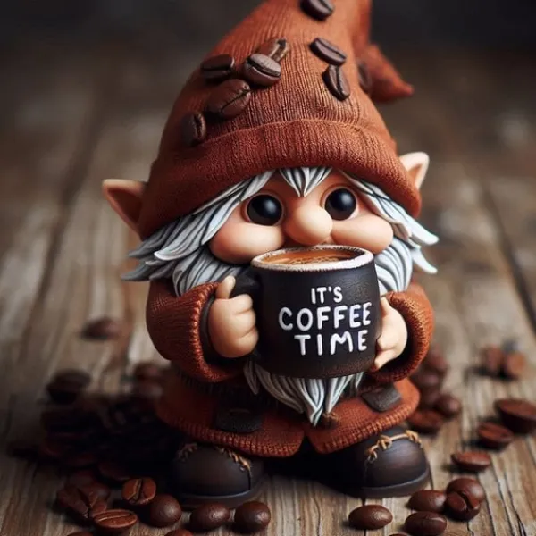 Online Kaffedværg Ornament - Charmerende Resin Figur til Hjemmet, Stue, Soveværelse, Kontor Dekoration Havedekorationer