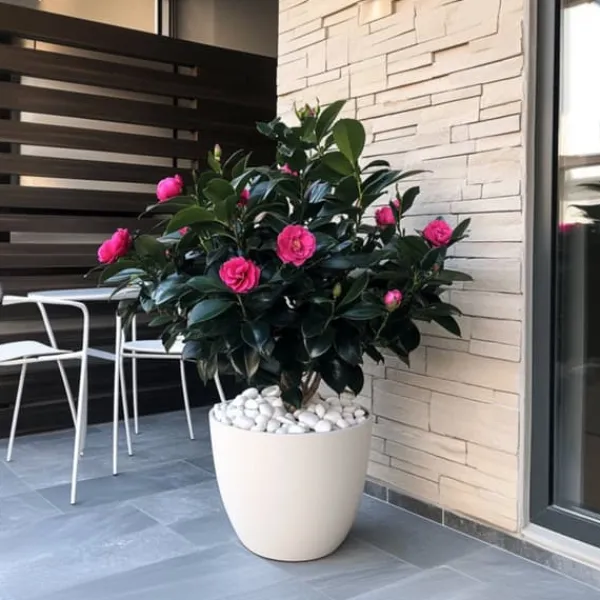 Outlet Kamelia japansk rose - Sæt med 2 - Camellia 'Dr. King' - Højde 50-60cm - ⌀15cm Haveplanter