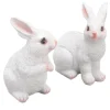 Havedekorationer^Kaninhavestatuer par - udendørs harpiksskulptur til hjemmeterrasse