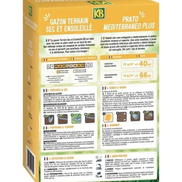 Discount KB - Græsfrø - Tør og solrig jord 40m² Frø