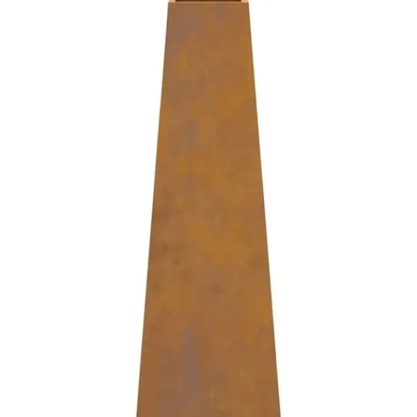 Kegleformet bålsted i forvitret stål | Størrelse: 50 x 35 x 100 cm | Farve: Brun Pejse