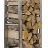 Tilbehør Til Brændeovne & Pejse^Keri Handcrafted Stainless Steel Firewood Rack Indoor, 25x60x100 cm