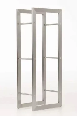 Tilbehør Til Brændeovne & Pejse^Keri Handcrafted Stainless Steel Firewood Rack Indoor, 25x60x100 cm
