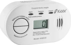 Røg- & Kulmonoxiddetektorer^Kidde K5DCO DPM Kuliltesensor med LCD-skærm