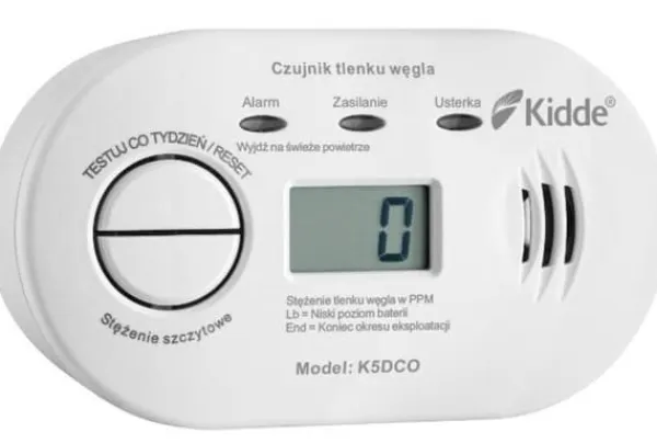 Røg- & Kulmonoxiddetektorer^Kidde K5DCO DPM Kuliltesensor med LCD-skærm