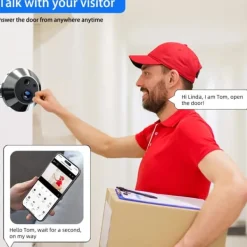 Sale Kikklap Kamera, 5 MP Opløsning, WiFi Forbindelse,Kiggehul Dørklokke Sikkerhedsmonitorer & Videokameraer