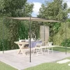Outlet Klassisk pavillon 3x3 m - Vandafvisende polyester med stålstel | Farve: Beige | Størrelse: 3x3 m Buer, Spalier, Lysthuse Uden Tag