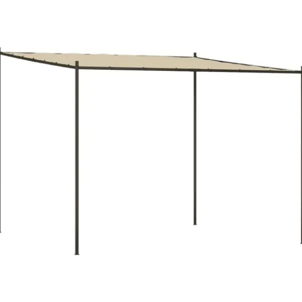 Outlet Klassisk pavillon 3x3 m - Vandafvisende polyester med stålstel | Farve: Beige | Størrelse: 3x3 m Buer, Spalier, Lysthuse Uden Tag