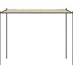 Outlet Klassisk pavillon 3x3 m - Vandafvisende polyester med stålstel | Farve: Beige | Størrelse: 3x3 m Buer, Spalier, Lysthuse Uden Tag