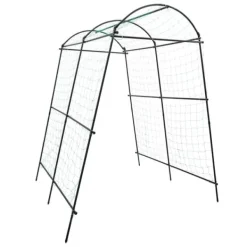 Online Klatreplante espalier - Havetunnel med net - 1,15×1,83×2,3 m - Justerbar bredde 1,1–1,8 m - Rør Ø19,2 mm - Q195-stål + PP - Sort Buer, Spalier, Lysthuse Uden Tag