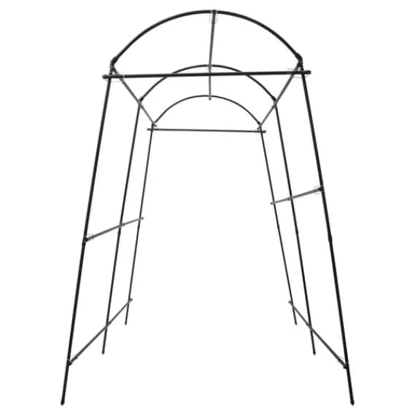 Online Klatreplante espalier - Havetunnel med net - 1,15×1,83×2,3 m - Justerbar bredde 1,1–1,8 m - Rør Ø19,2 mm - Q195-stål + PP - Sort Buer, Spalier, Lysthuse Uden Tag
