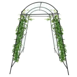 Online Klatreplante espalier - Havetunnel med net - 1,15×1,83×2,3 m - Justerbar bredde 1,1–1,8 m - Rør Ø19,2 mm - Q195-stål + PP - Sort Buer, Spalier, Lysthuse Uden Tag
