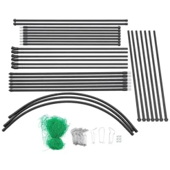 Online Klatreplante espalier - Havetunnel med net - 1,15×1,83×2,3 m - Justerbar bredde 1,1–1,8 m - Rør Ø19,2 mm - Q195-stål + PP - Sort Buer, Spalier, Lysthuse Uden Tag